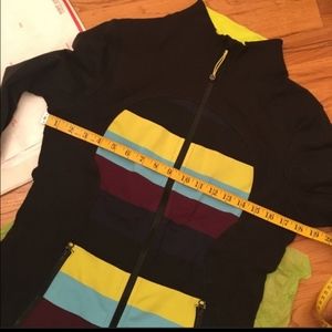 Lululemon Split Pea Pow Stripe Forme Jacket 12